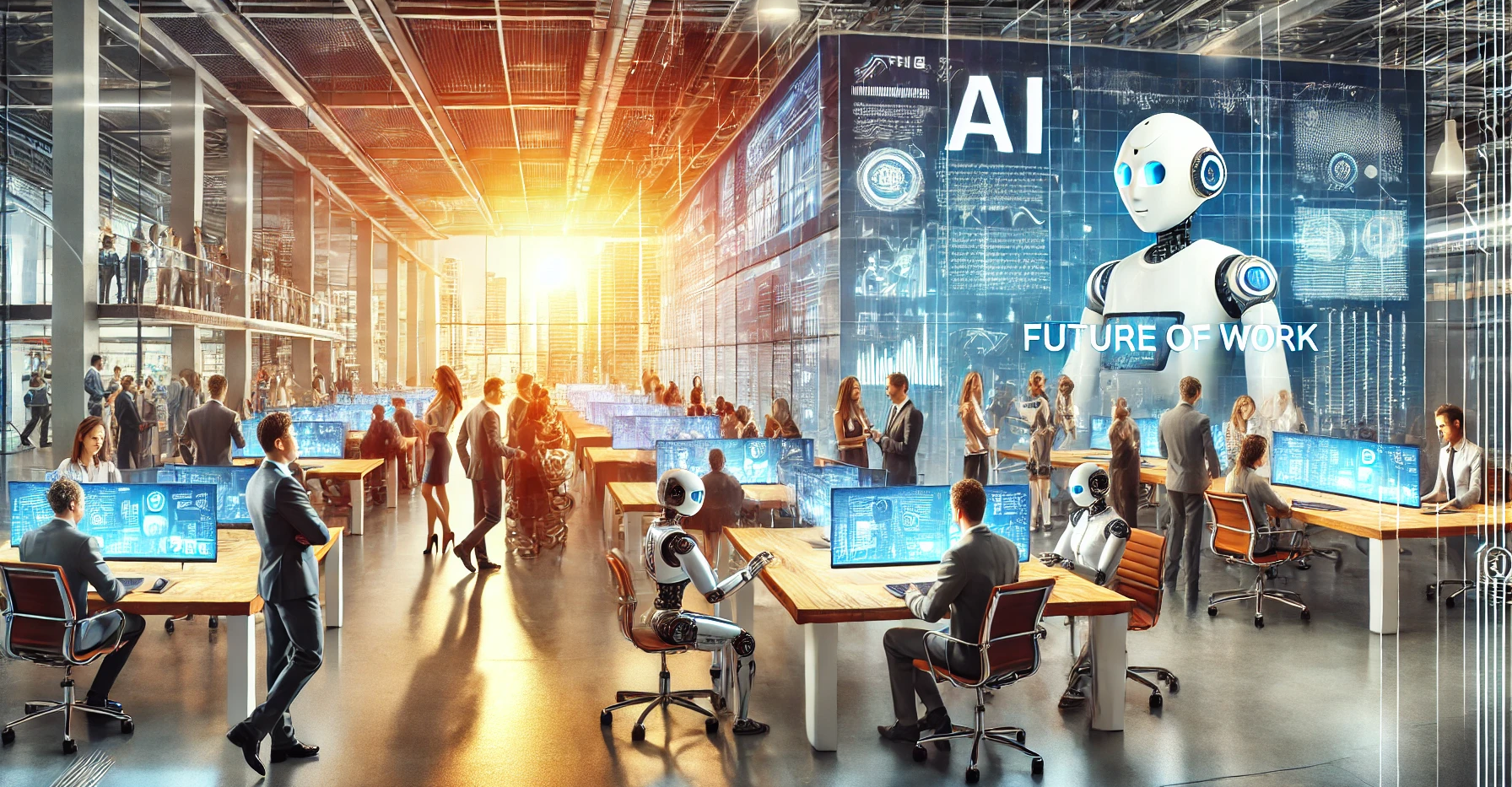 AK with DALL-E The Future of Work: Opportunities for Employees in a Digital World